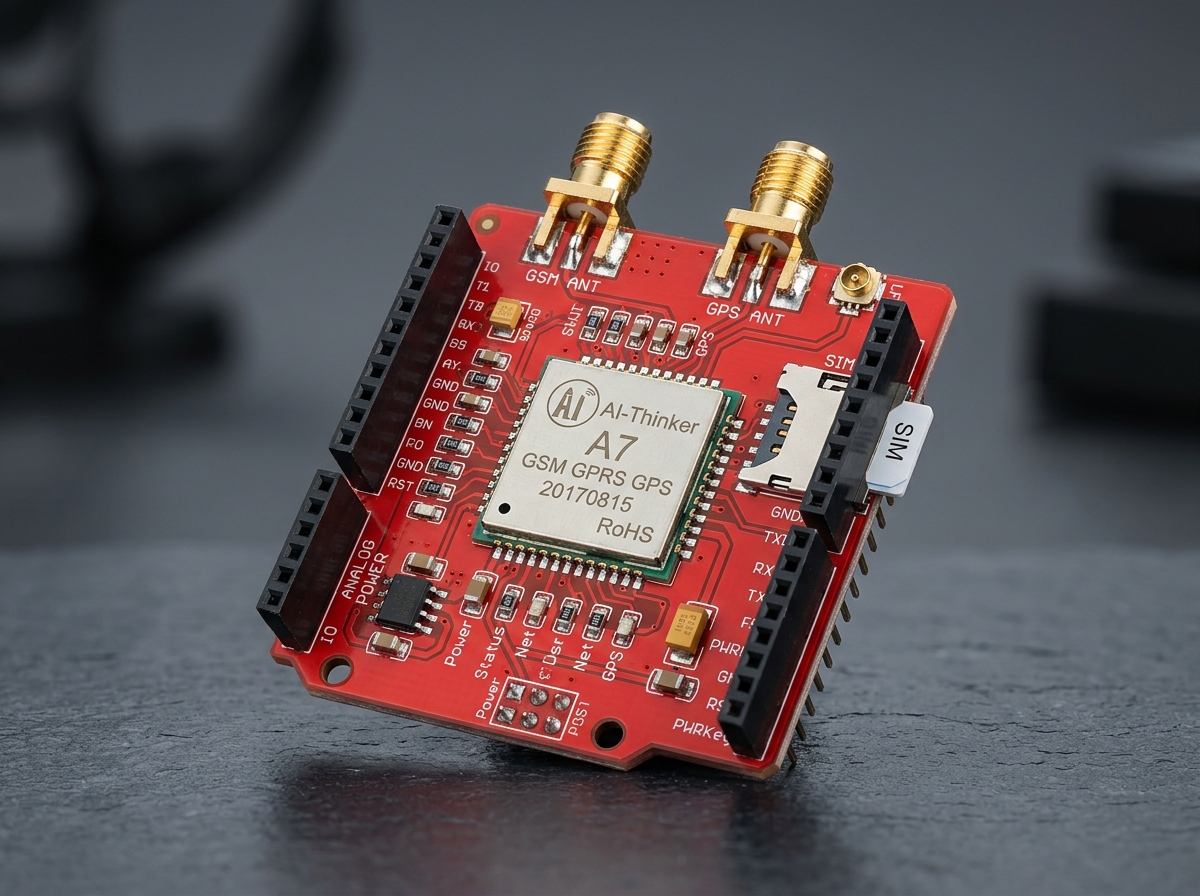 Stackable AI-Thinker A7 GSM/GPRS/GPS Arduino Shield