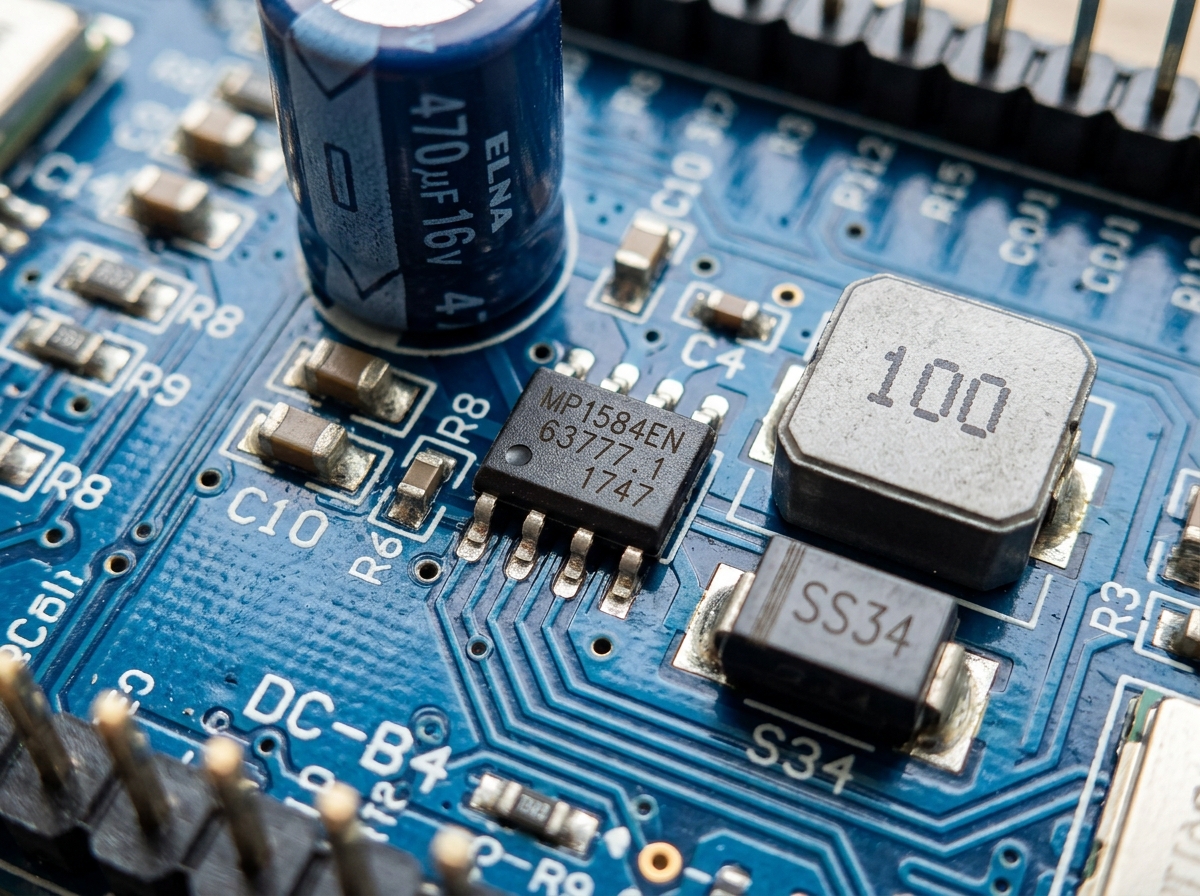 High-Current Step-Down Buck Converter (MP1584 & SS34)